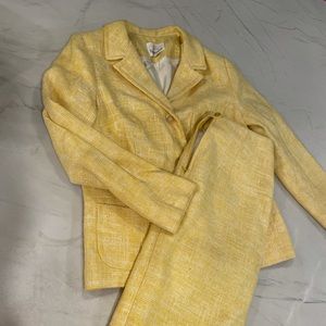 Vintage Yellow Tweed Suit